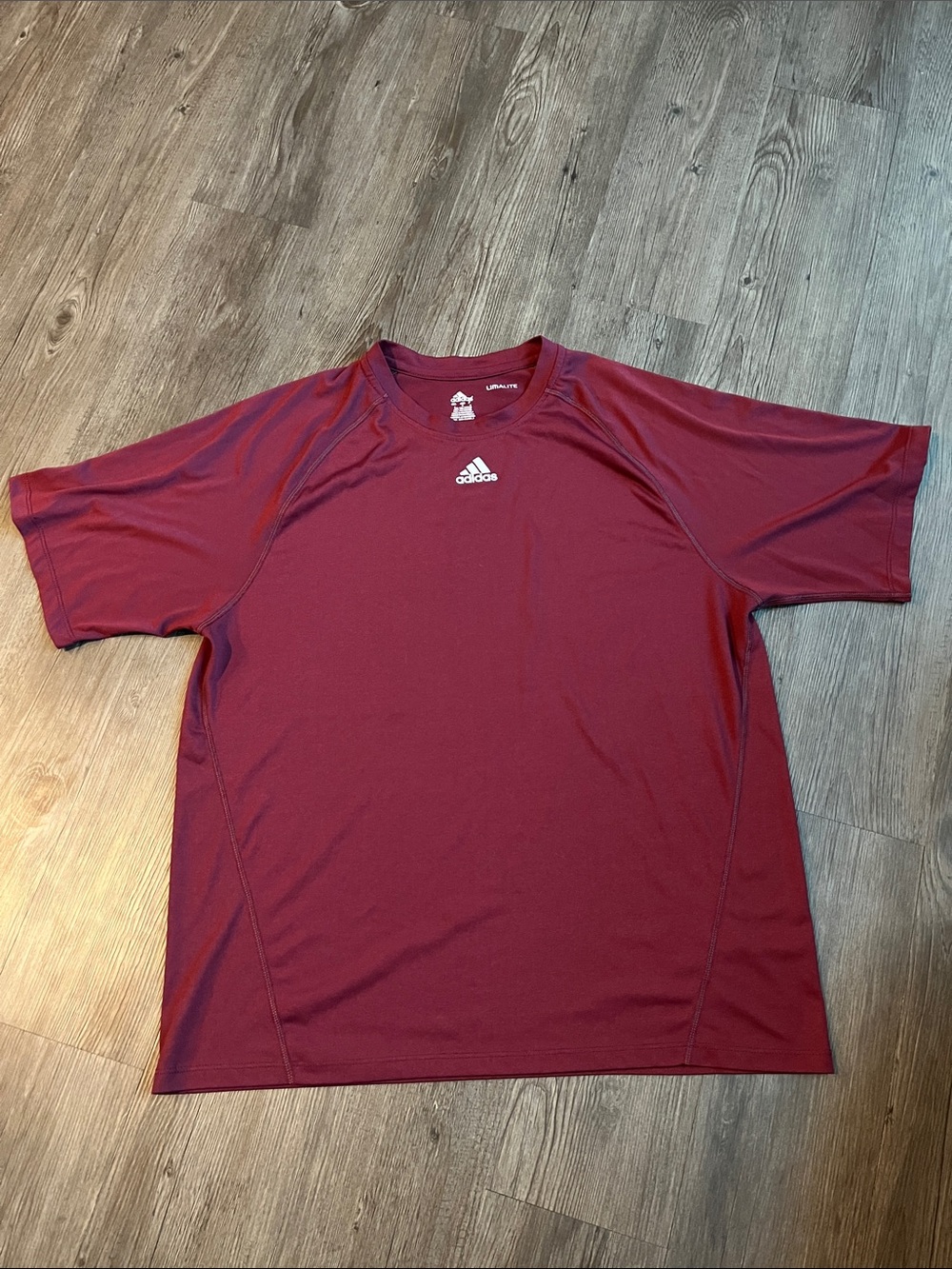 ADIDAS Maroon Athletic Short Sleeve Tee